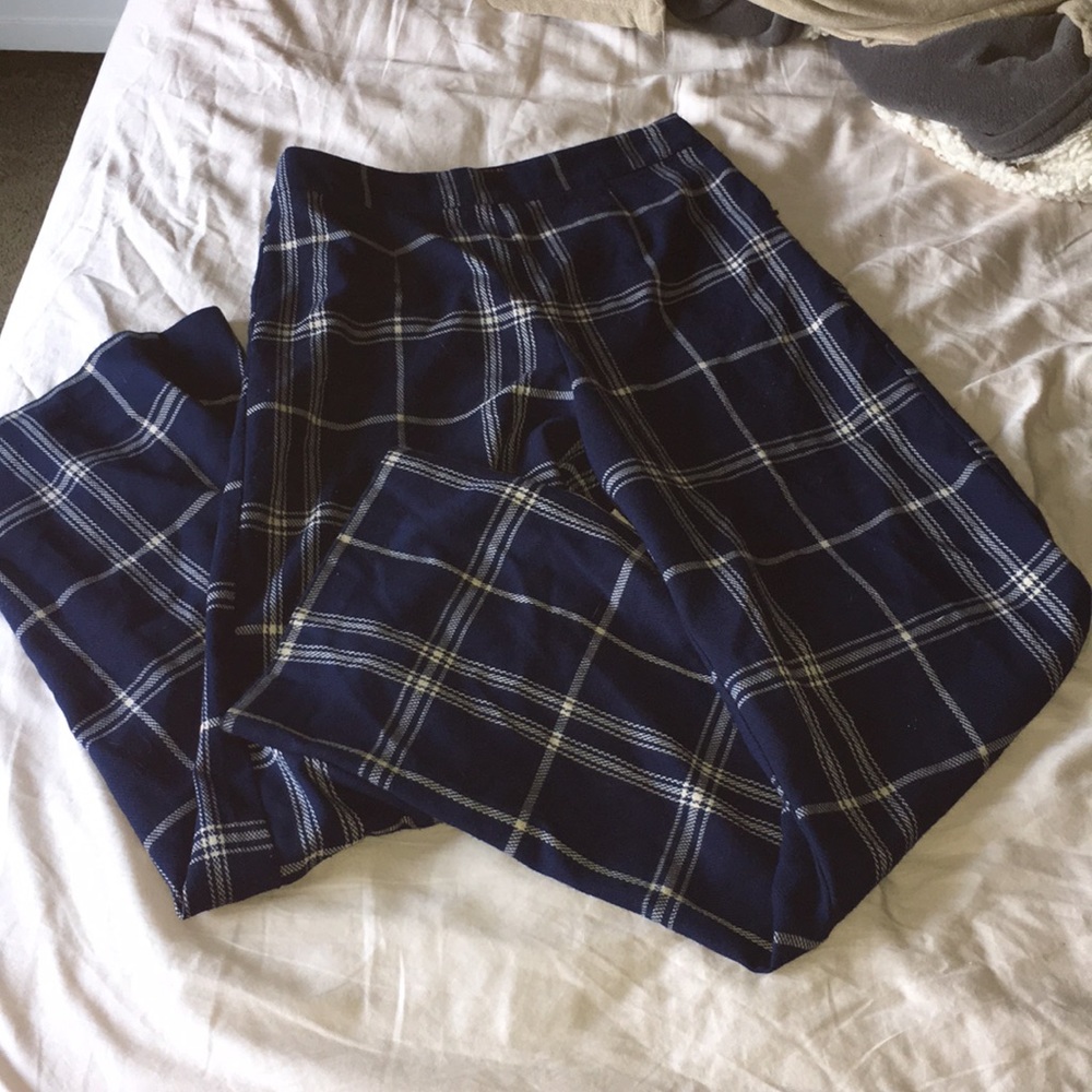 forever 21 plaid flare pants